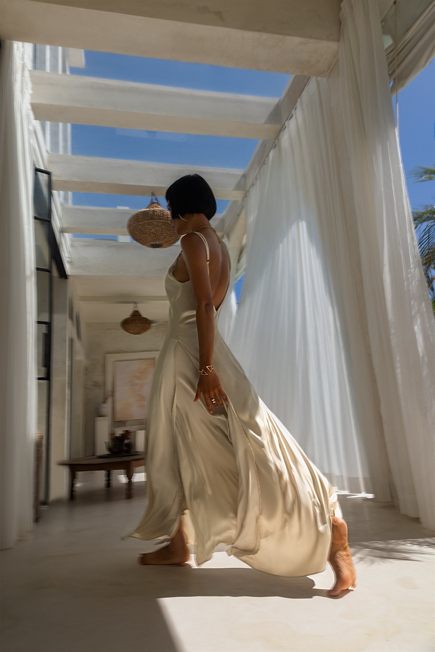 Evening elegant dress — Champagne