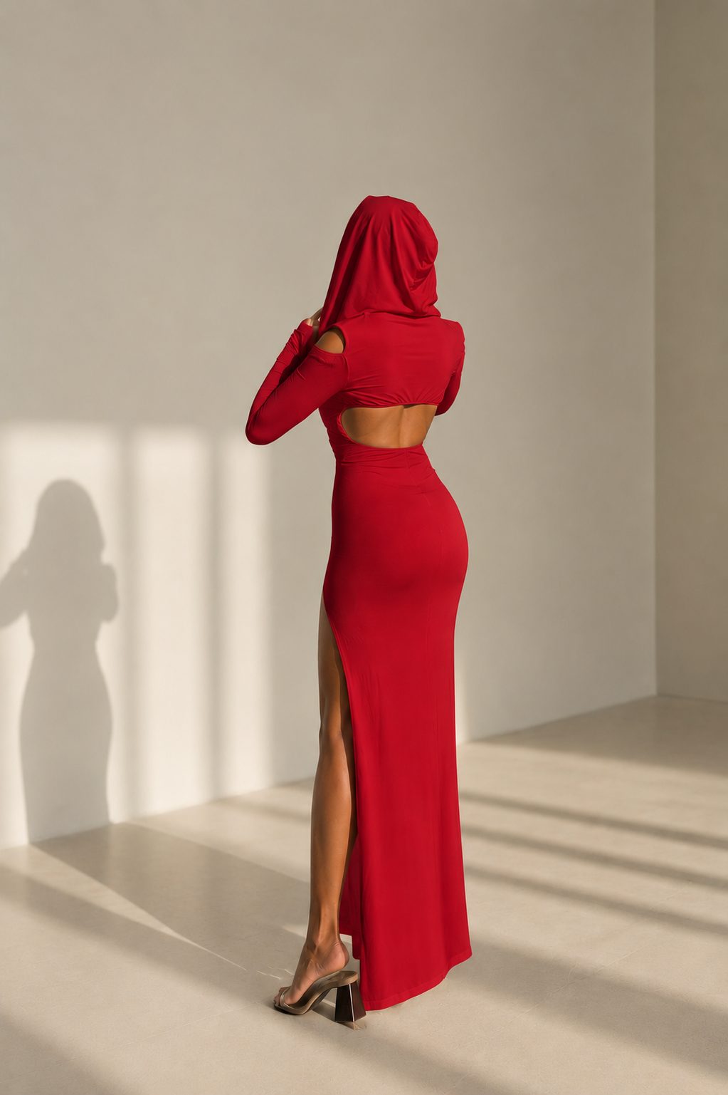Hoodie dress — Red