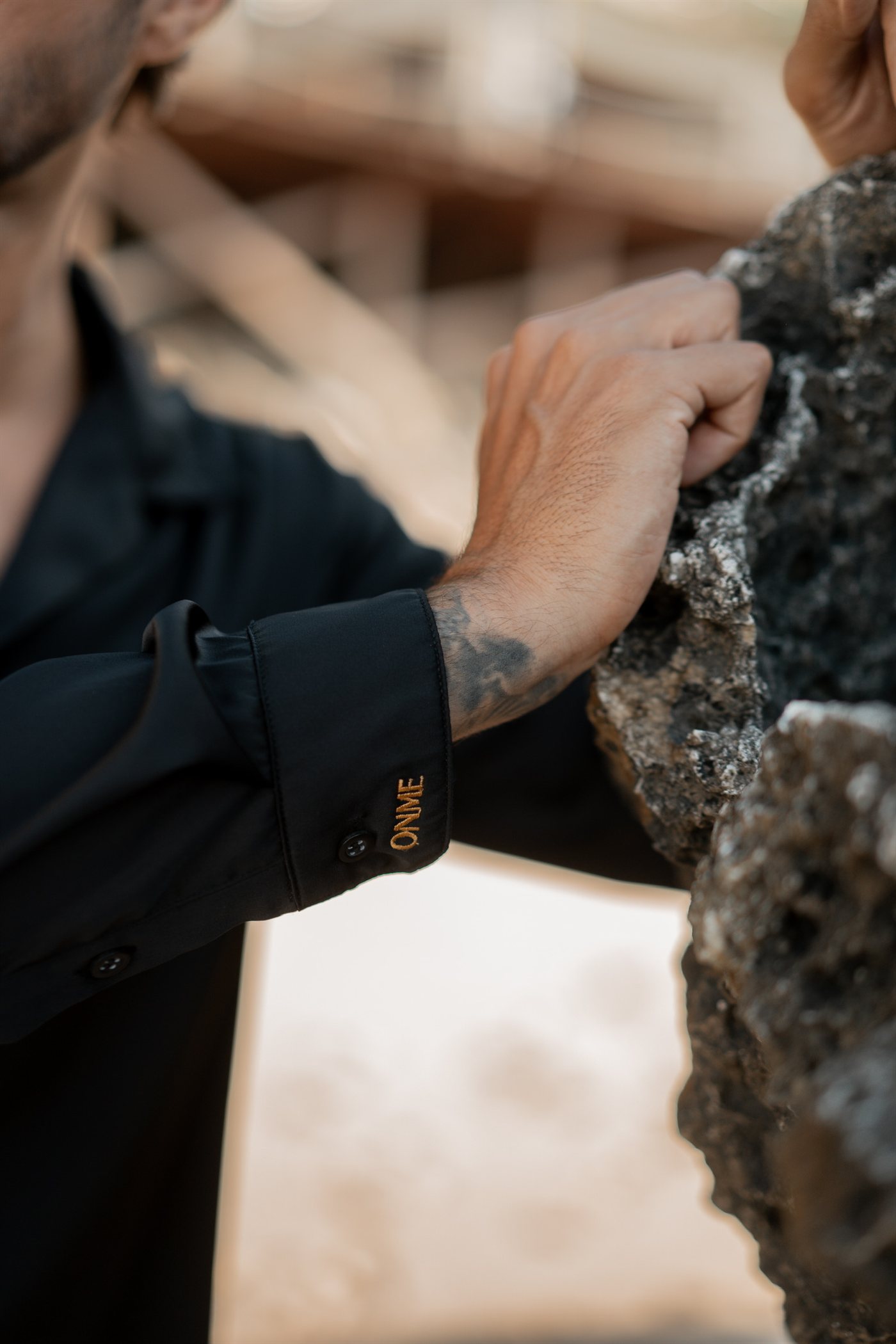 “Luxe Breeze” Shirt — Satin — Elegant Black
