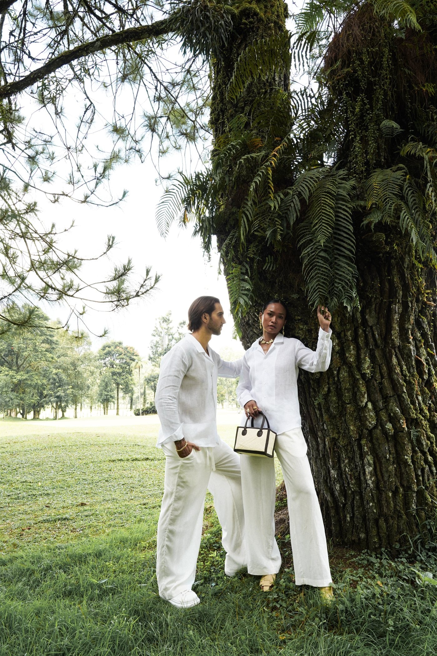 “Luxe Breeze” Pants — Linen — White