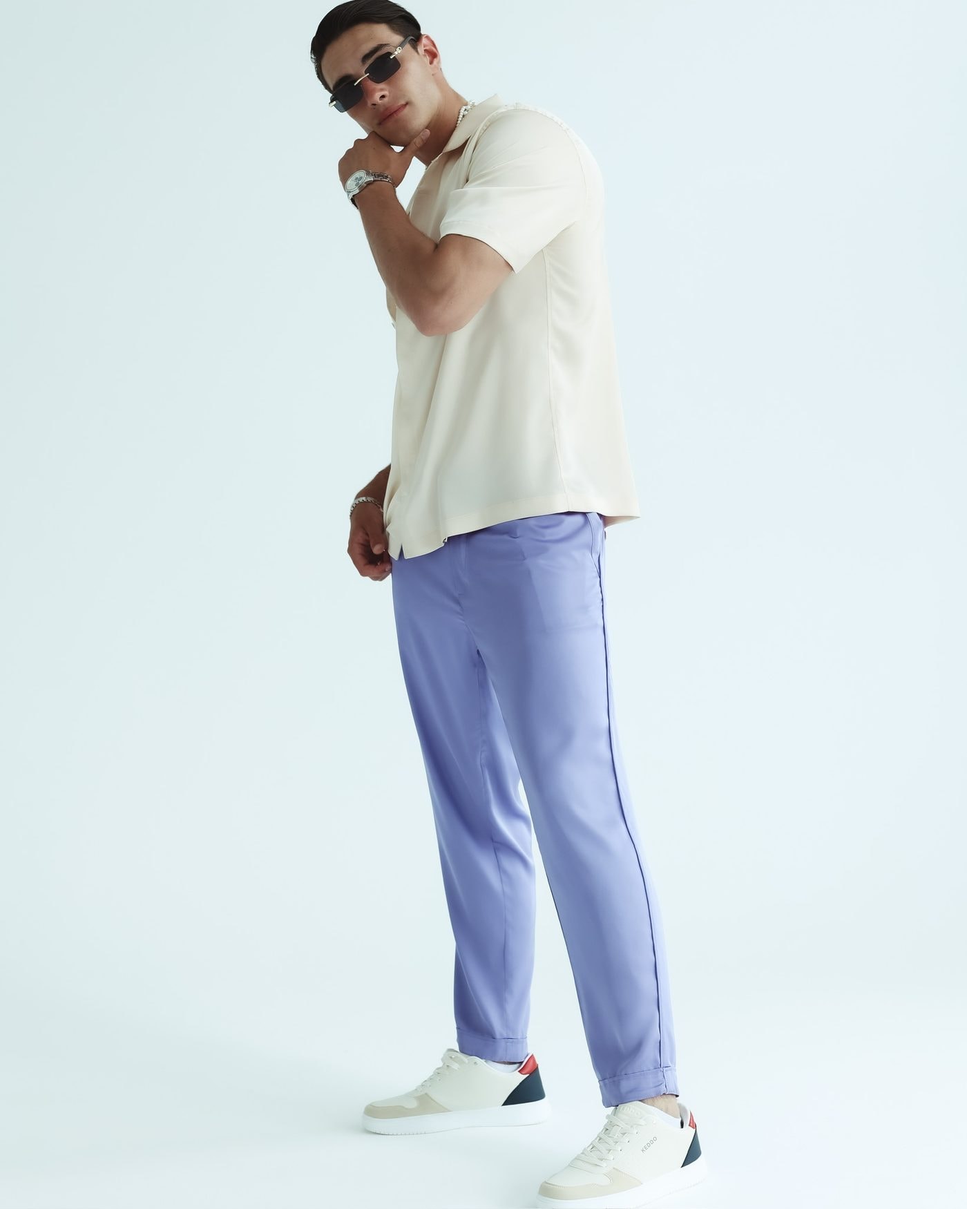 Long Trousers — Total lilac