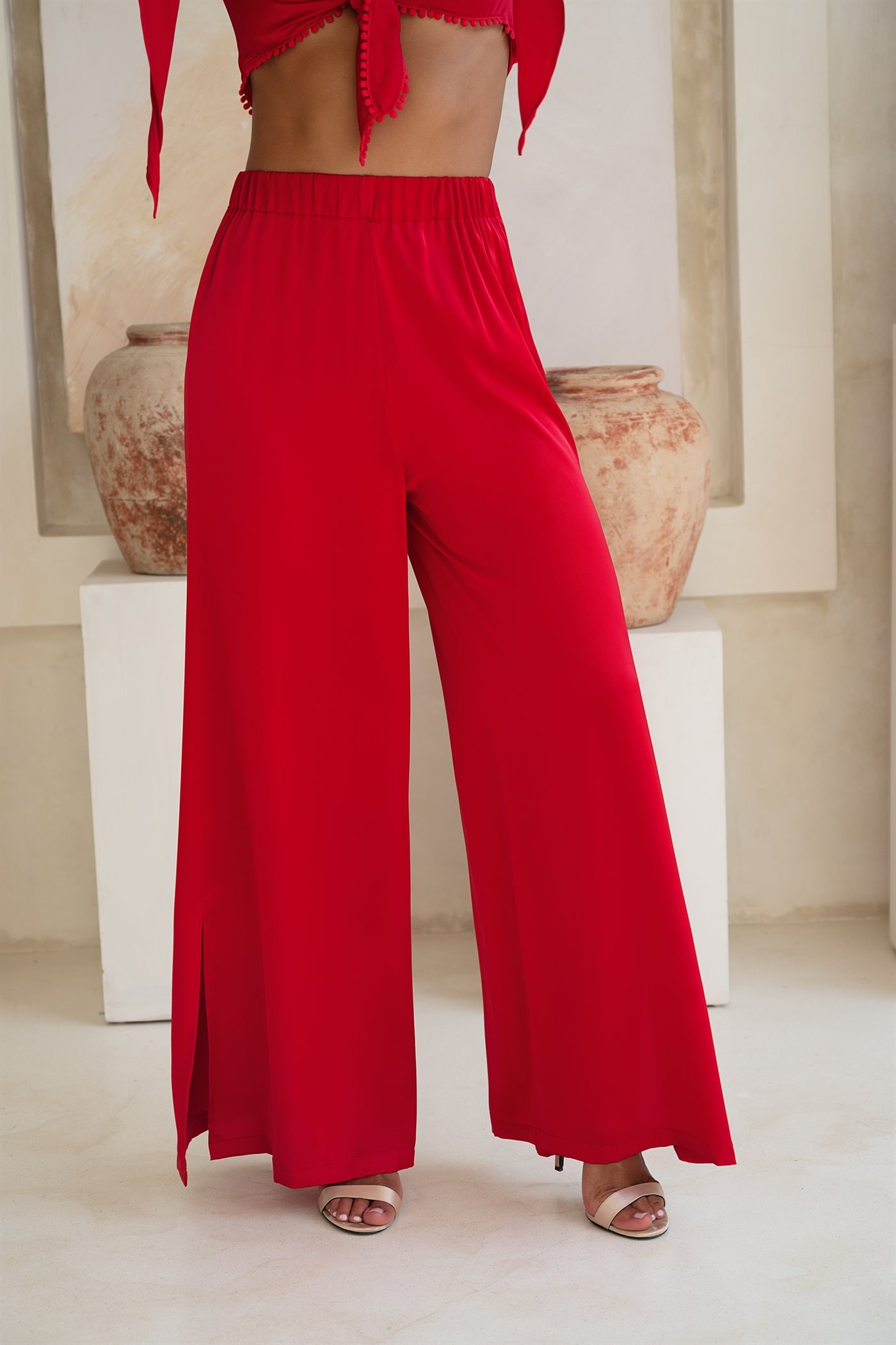 Pants no slit — Red