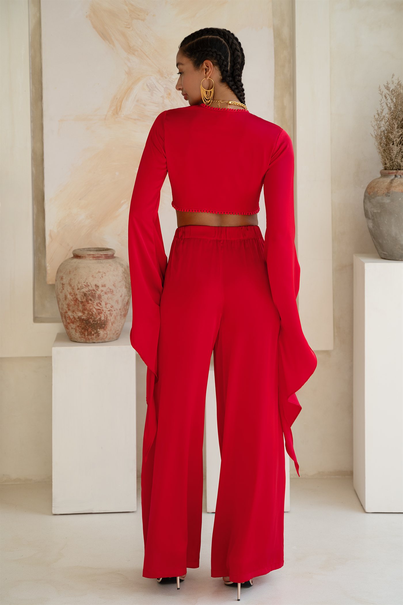 Pants no slit — Red