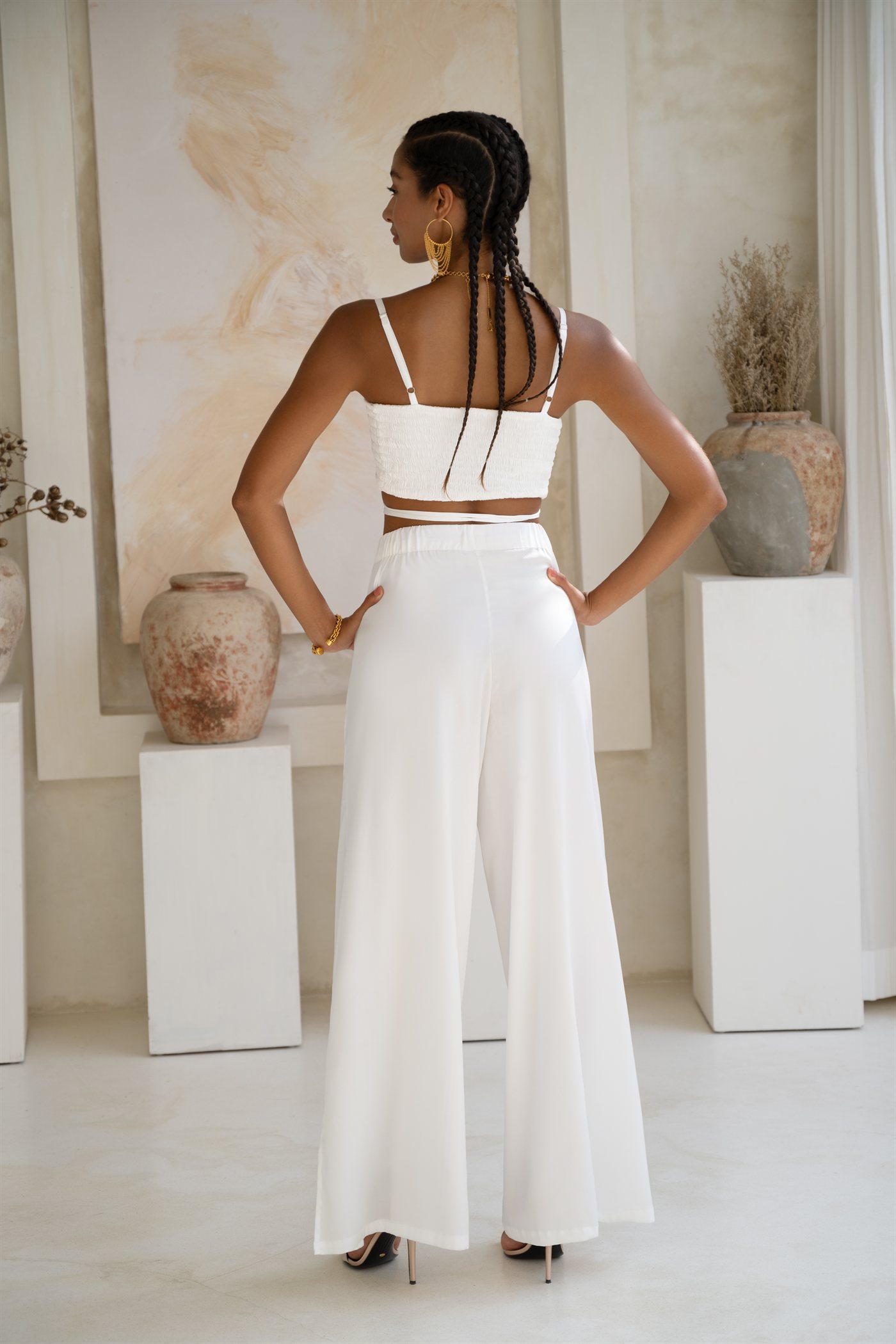 Pants no slit — White