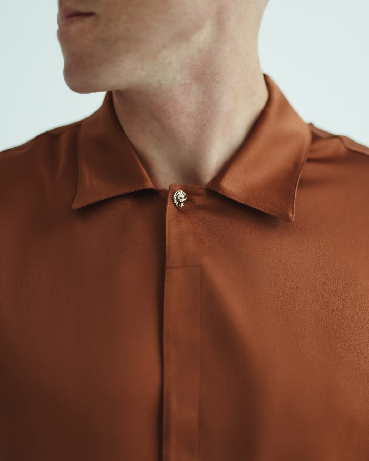 Short sleeve shirt “Leo” — Brown
