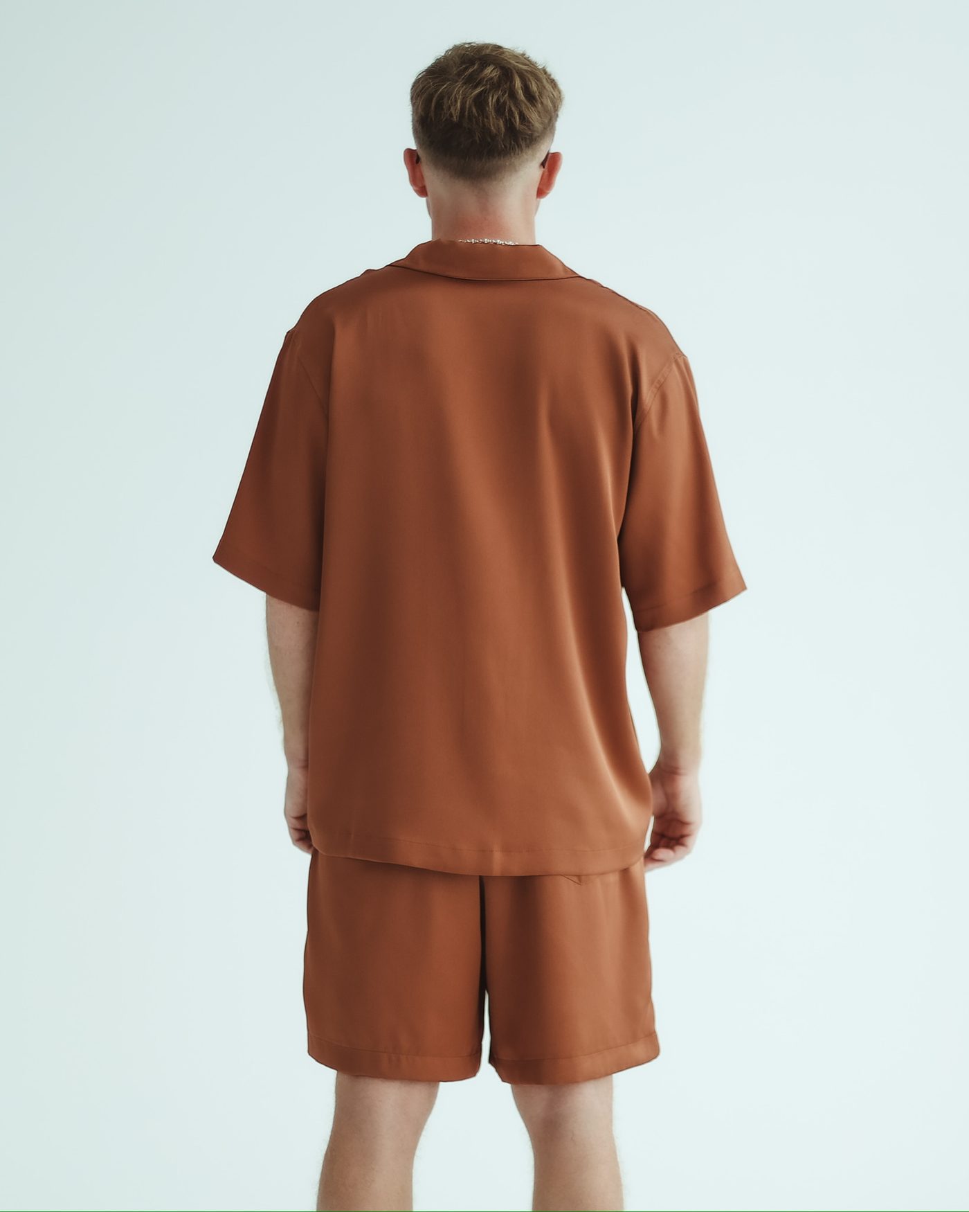 Short sleeve shirt “Leo” — Brown