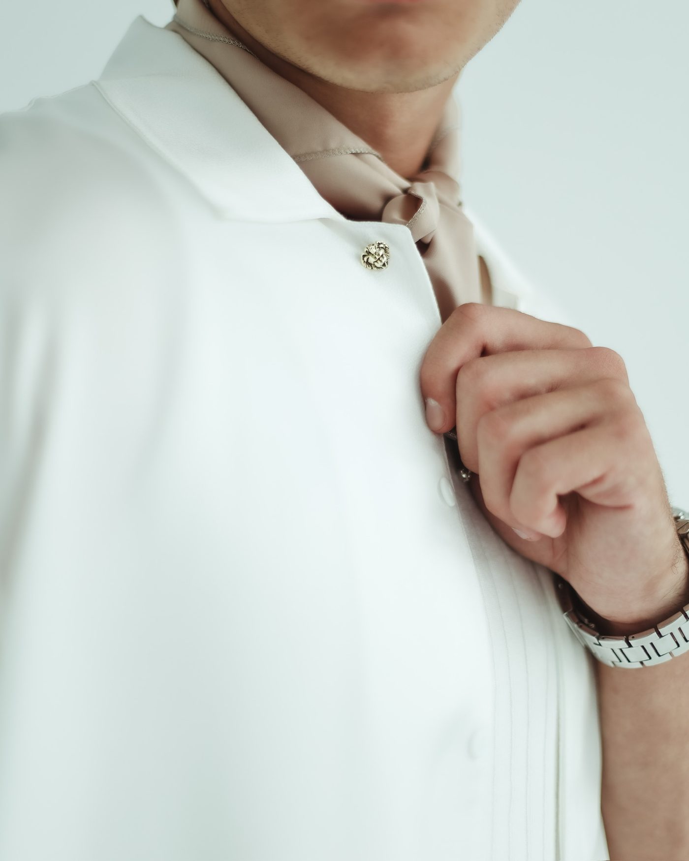 Short sleeve shirt “Leo” — White