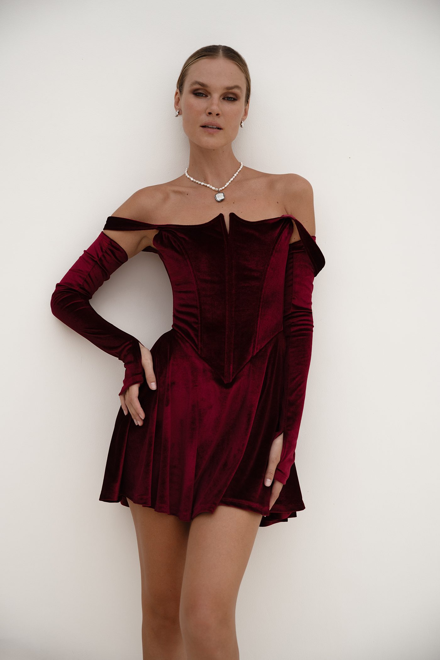 Valkiria dress — Maroon