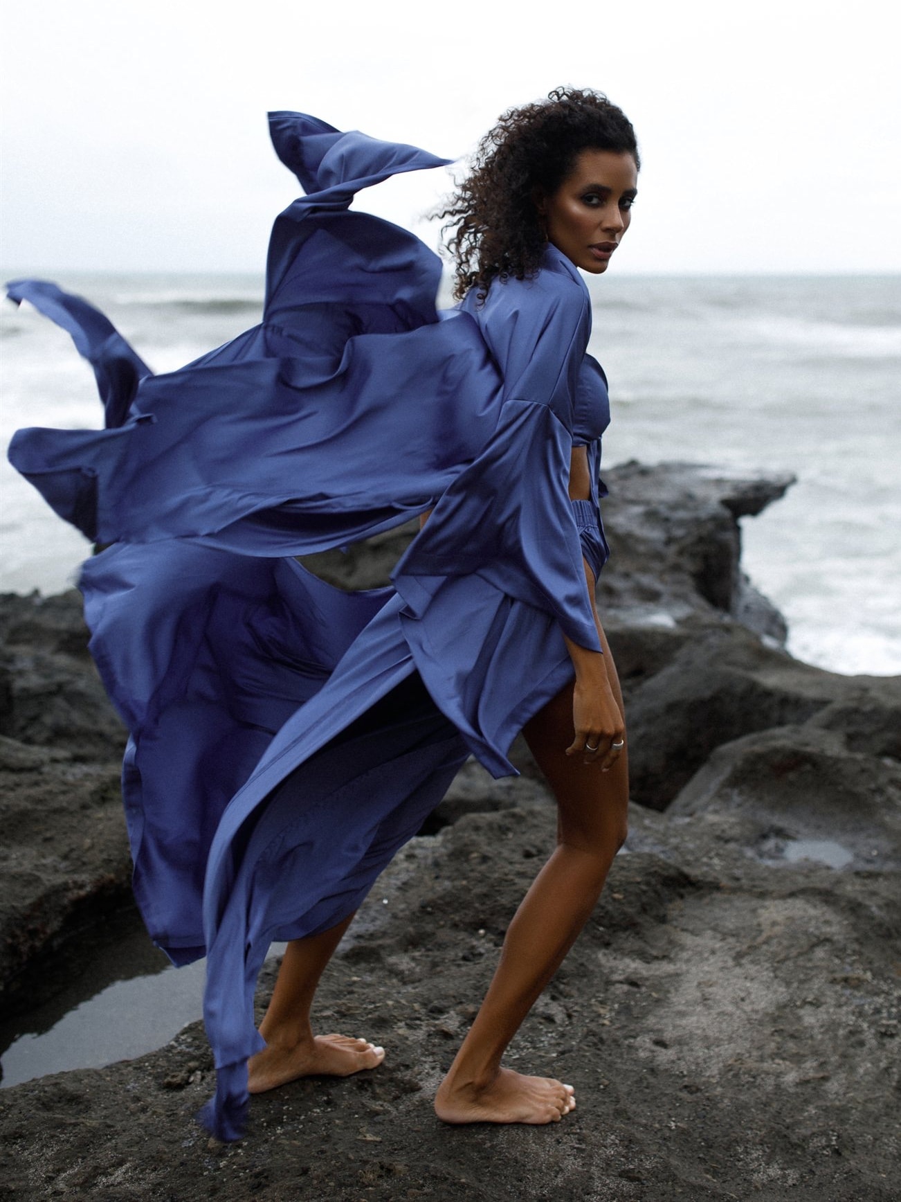 Long kimono — Navy