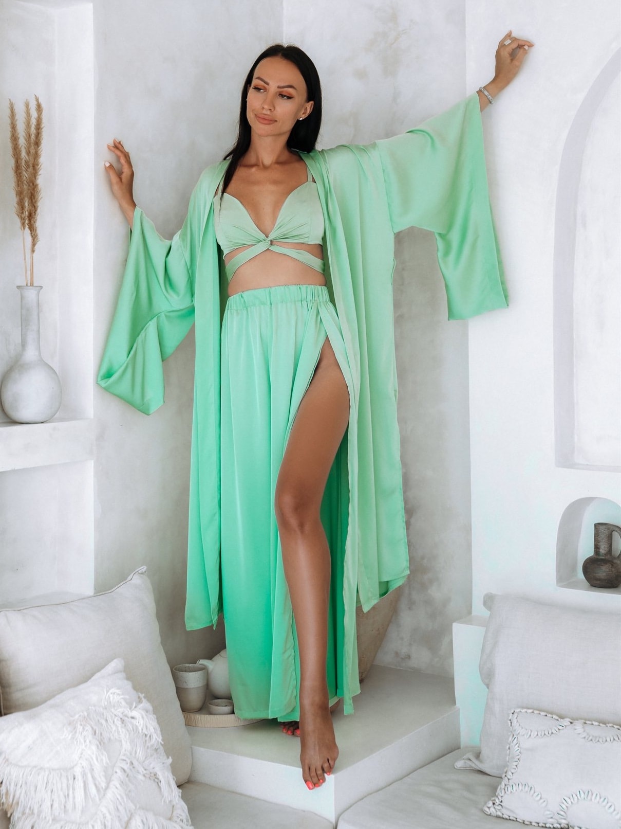 Long kimono — Mint
