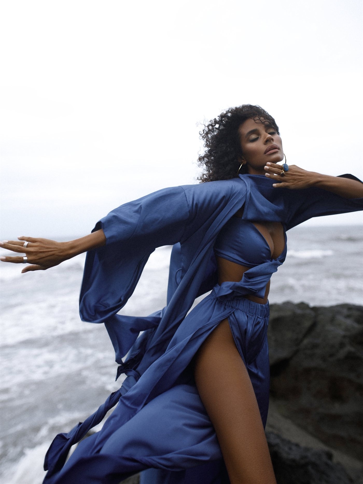 Long kimono — Navy